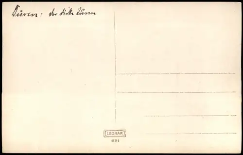 Ansichtskarte Düren Der alte Turm 1928