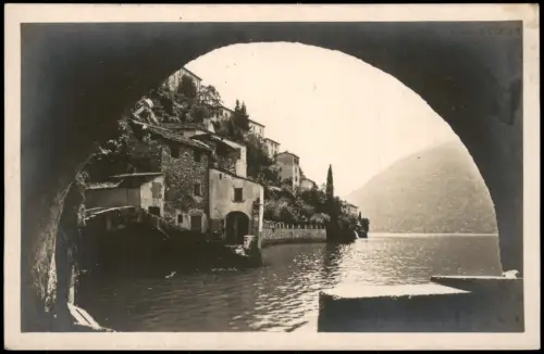 Cartolina Nesso Durchblick auf die Stadt Lago di Como 1928