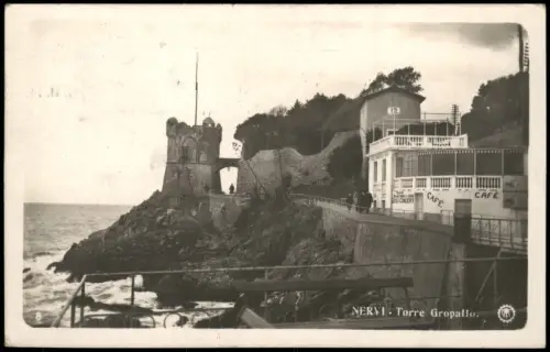 Cartolina Nervi-Genua Genova (Zena) Torre Gropallo - Fotokarte 1914