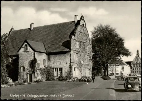 Ansichtskarte Bielefeld Spiegelscher Hof VW Käfer Auto Fotokarte 1962
