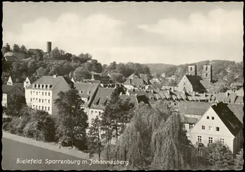 Ansichtskarte Bielefeld Sparrenburg m.Johannesberg Wohnsiedlung 1956
