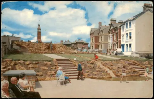 Postcard .Großbritannien The Terraced rest garden 1965