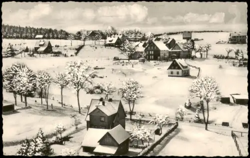 Altenau-Clausthal-Zellerfeld Rose - Straßenpartie im Winter 1966