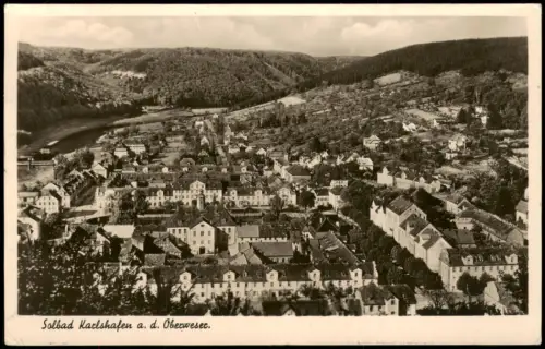 Ansichtskarte Bad Karlshafen Stadtpartie 1951