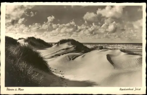 Ansichtskarte Juist Dünen am Meer - Fotokarte 1962