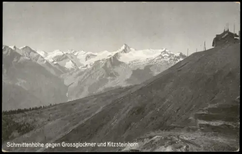 Zell am See Schmittenhöhe gegen Grossglockner und Kitzsteinhorn 1926