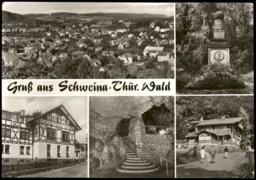 Ansichtskarte Schweina / Thr. Mehrbildkarte Forsthaus Stadt 1988