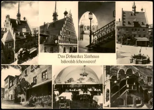 Ansichtskarte Pößneck Das Pößnecker Rathaus historisch MB 1961