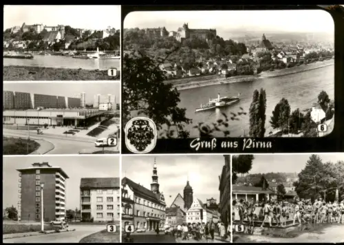 Ansichtskarte Pirna Mehrbild Stadt Neubauten Sonnenstein 1985