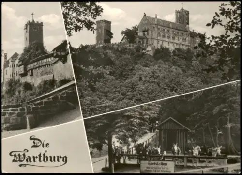 Ansichtskarte Eisenach 3 Bild Wartburg Eselstation 1965