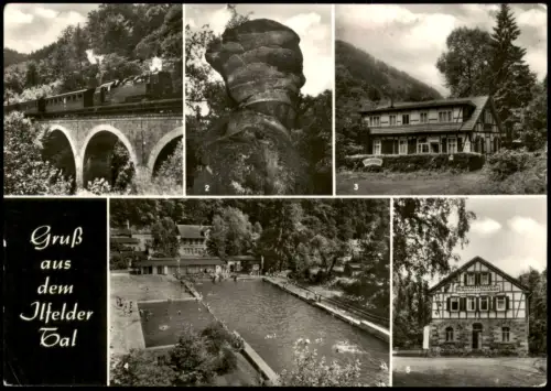 Ansichtskarte Ilfeld-Harztor Harzquerbahn Gänseschnabel Gaststätte 1972