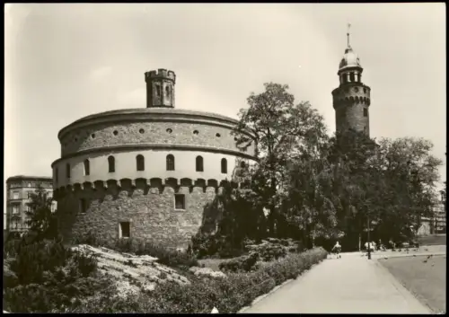 Ansichtskarte Görlitz Zgorzelec Kaisertrutz mit Blumenuhr 1966