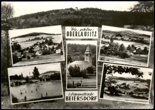 Ansichtskarte Beiersdorf Stadtteilansichten Stadt Schwimmbad uvm 1967