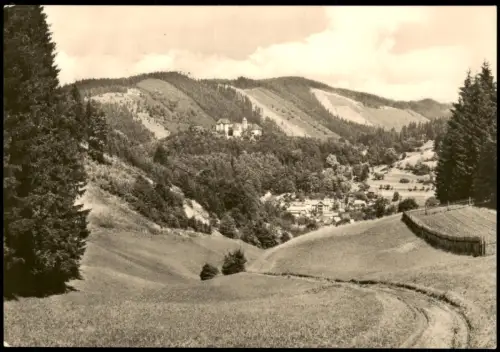 Ansichtskarte Leutenberg Fernblick auf die Friedensburg 1969
