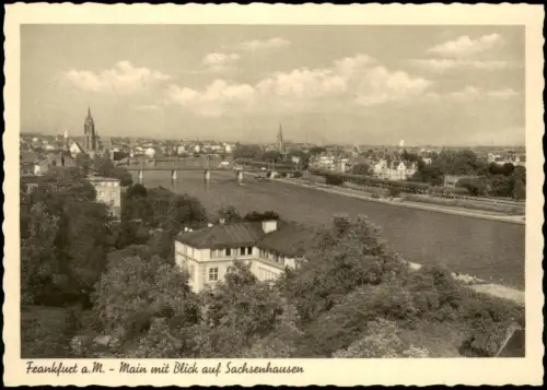 Ansichtskarte Frankfurt am Main Blick auf Sachsenhausen 1960