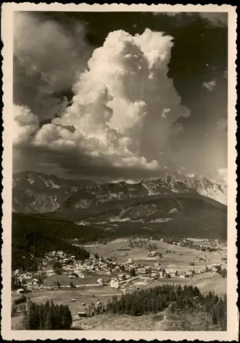 Ansichtskarte Seefeld Stadt Wettersteim Wolken Stimmungsbild 1954