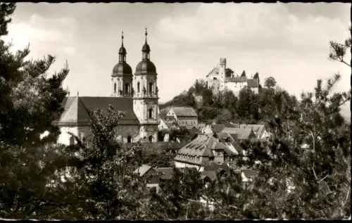 Ansichtskarte Gößweinstein Stadt duruch Bäume gesehen 1963