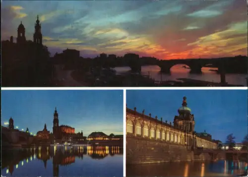 Ansichtskarte Dresden Dresden bei Nacht 1982
