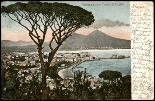 Cartolina Neapel Napoli Panorama dalla Tomba di Virgilio. 1909