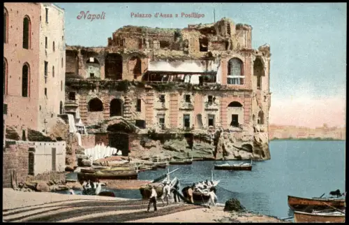Cartolina Neapel Napoli Palazzo d'Anna a Posillipo 1912
