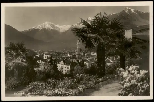 Cartoline Meran Merano Panorama-Ansicht 1930