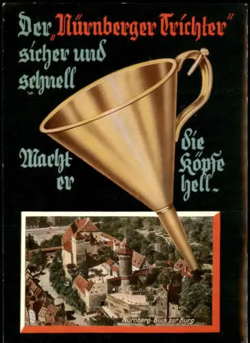 Ansichtskarte Nürnberg Burg der Nürnberger Trichter 1969