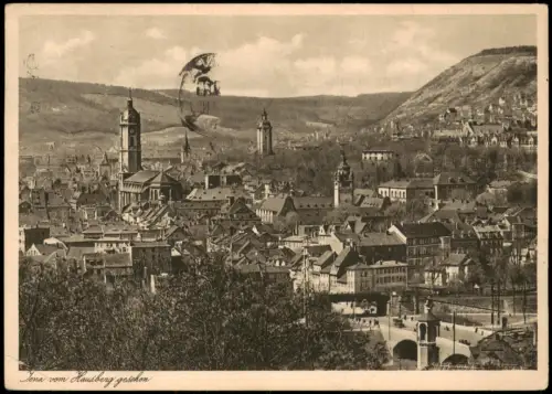 Ansichtskarte Jena vom Hausberg gesehen 1935