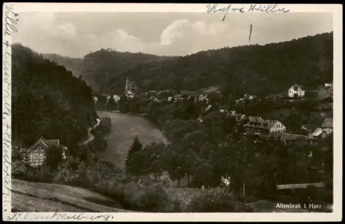 Ansichtskarte Altenbrak Harz Partie an der Stadt Fotokarte 1930