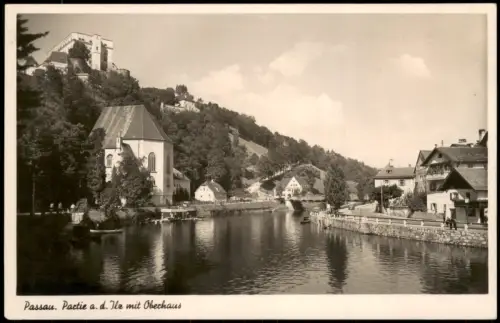 Ansichtskarte Passau Partie a. d. Ile mit Obechaus 1933