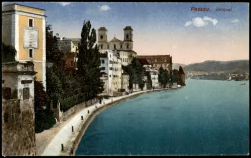 Ansichtskarte Passau Innquai. 1912