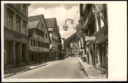 Ansichtskarte Bad Urach Straßenpartie Geschäfte Fotokarte 1975