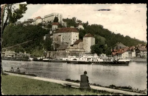 Ansichtskarte Passau Veste Oberhaus und Niederhaus Donaudampfer 1981