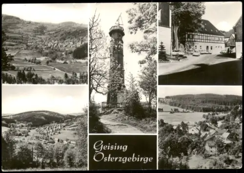 Geising-Altenberg (Erzgebirge) Aussichtsturm, Umland, Gasthaus - MB 1984
