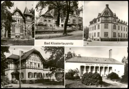 Bad Klosterlausnitz DDR Mehrbild-AK ua Villa Dora FDGB-Erholungsheim Michl 1983