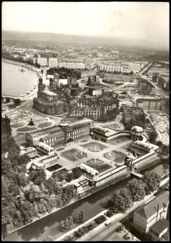 Ansichtskarte Dresden Luftbild zestörtes Schloß Neubauten 1974