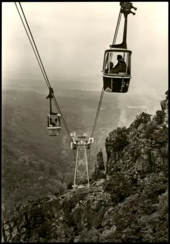 Treseburg Personenschwebebahn zwischen Bodetal und Hexentanzplatz 1974