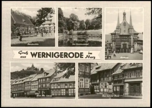 Ansichtskarte Wernigerode Mehrbild Stadtteilansichten Fotokarten 1968
