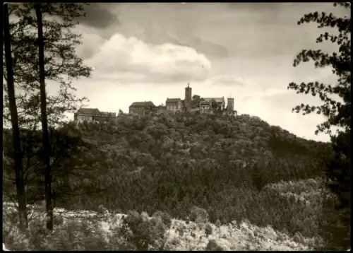 Ansichtskarte Eisenach Die Wartburg Westseite der Burg - Fotokarte 1975