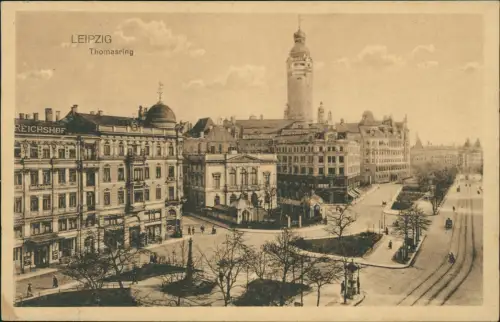 Ansichtskarte Zentrum-Nord-Leipzig Thomasring 1916
