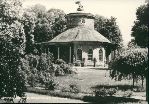 Ansichtskarte Potsdam Schlosspark Sanssouci Teehaus Fotokarte 1966