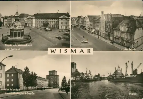 Ansichtskarte Wismar Rudolf-Breitscheid-StraßeVor Wendorf Am Markt MB 1969