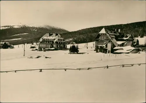 Postcard Kleinaupa Malá Úpa DRUŽBA a HOŘEC Winter Fotokarte 1959