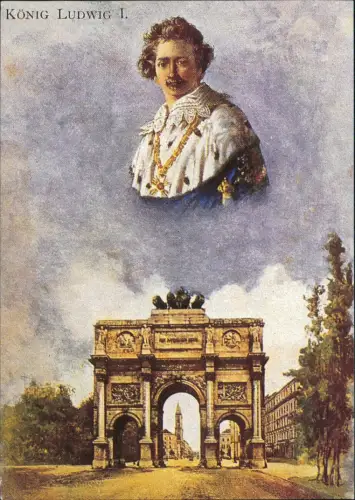 Ansichtskarte  KÖNIG LUDWIG I nach Prof. E. Donadini Dresden REPRO 1995