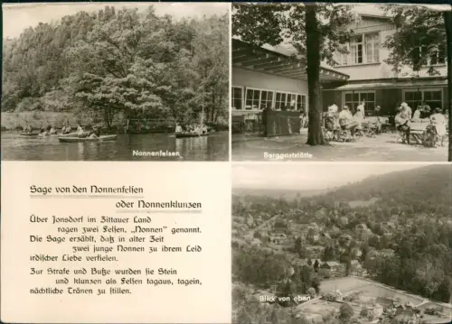 Ansichtskarte Jonsdorf 4 Bild Nonnenfelsen Berggaststätte Sage 1975