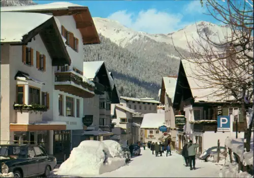 Ansichtskarte Sankt Anton im Montafon Straßenpartie im Winter 1974