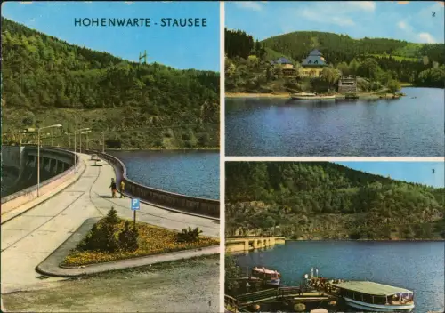 Hohenwarte-Kaulsdorf Hohenwartetalsperre - Sperrmauer, Linkenmühle,  1976