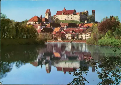 Ansichtskarte Füssen Hohes Schloß und Kloster St. Mang 1988