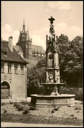 Ansichtskarte Erfurt Hermannsplatz Fotokarte 1958  Landpoststempel über Zimmern