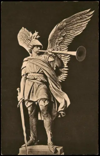 Rüdesheim (Rhein) Nationaldenkmal Genius des Krieges Figur National Denkmal 1911