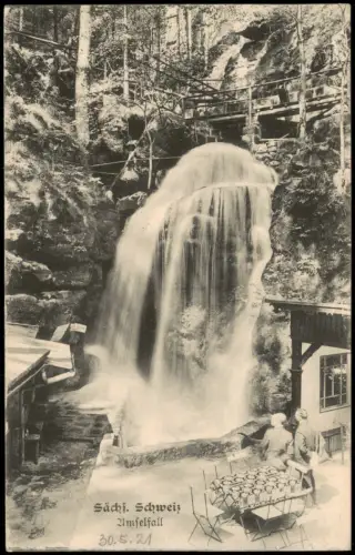 Ansichtskarte Rathewalde Amselgrund Restauration 1913